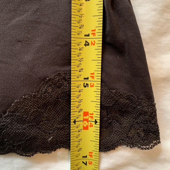 Brown stretch camisole with lace, L, EUC, Smart Set - Picture 5 of 7